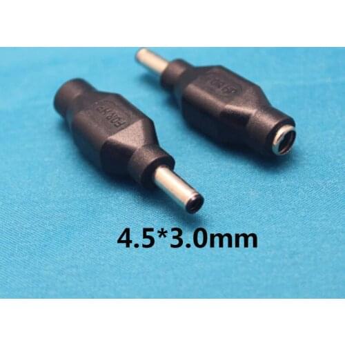 10pcs 4.5*3.0mm Flat Belt Adapter DC Jack Connector Plug 5.5*2.1mm Mother Female to 4.5mm With Needle Conversion Head