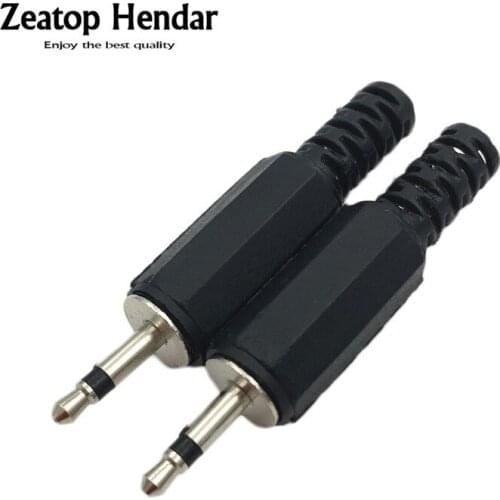 100pcs 2.5mm Mono Male Plug Jack Audio Adaptor Soldering Connector