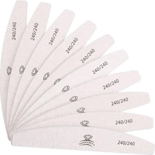 4 Different Types Zebra Nail Files Washable Double-Side Emery Board 100/100 100/180 150/150 240/240 Grit Nail Buffer
