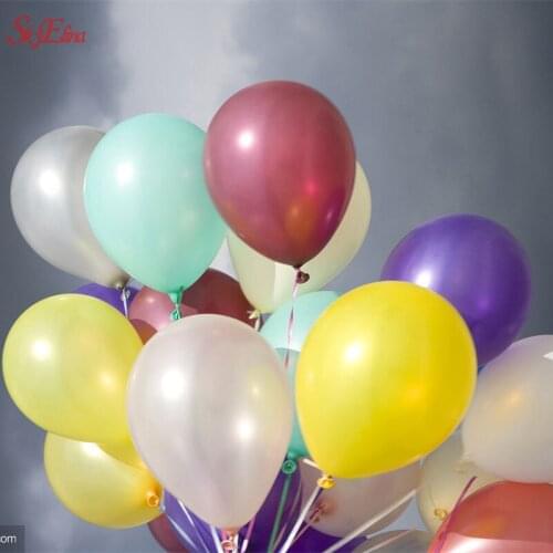 50stks 10inch 1.2g Wedding Supply Latex Parel Metallic Ballonnen Kleurrijke Party Latex Air Baloon/Ballon 9Z