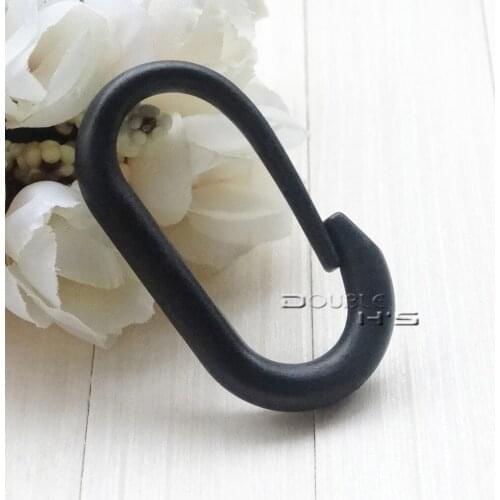 500pcs/lot U Shape Mountaineering Buckle Plastic Climbing Carabiner Hanging Keychain Hook Fit Outdoor Army EDC Tool