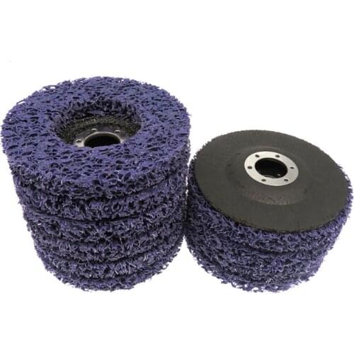 2pc 125mm Poly Strip Disc Abrasive Wheel Paint Rust Removal Clean For Angle Grinder