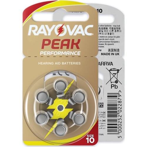 Laifa Rayovac Hearing Aid Batteries A10 10A ZA10 10 S10 PR48 60 PCS Zinc Air 10/A10