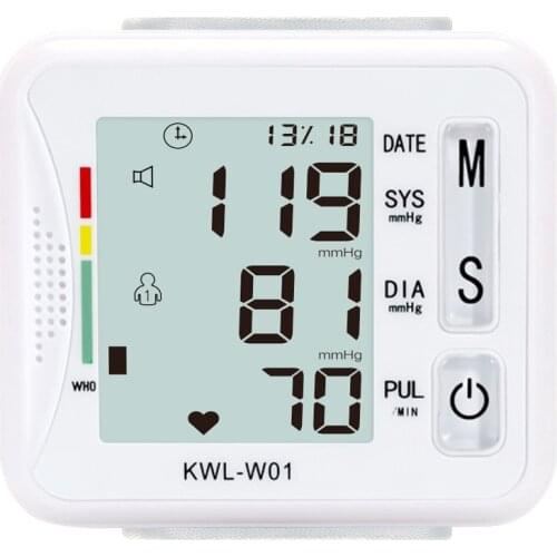 Automatic Digital Wrist Blood Pressure Monitor sphygmomanometer Tonometer Tensiometer Heart Rate Pulse Meter BP Monitor