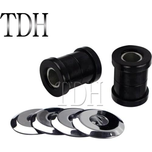 Black Chrome Motorcycle Handlebar Riser Bushings Replacement Damper Kit For Harley Big Twins Sportsters 1973-2003