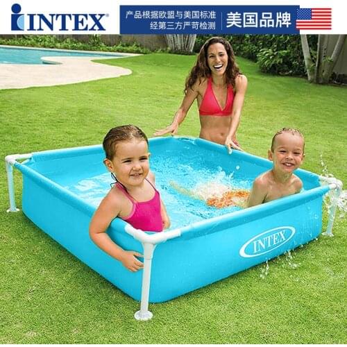 INTEX baby swimming pool childrens square clip net bracket pool toddler baby bathtub paddling fishing pool boys and girls