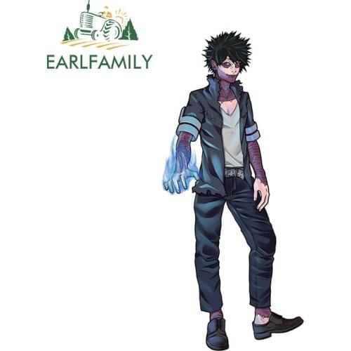 EARLFAMILY 13cm x 5.8cm for My Hero Academia Dabi Car Accessoires Stickers Creativite Motorcycle Surfboard Decal Sunscreen Decor