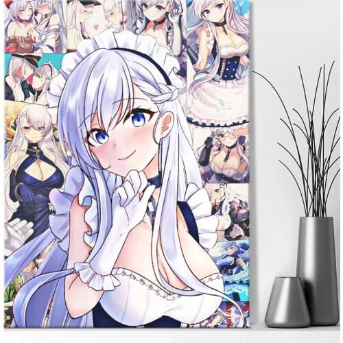 Azur Lane Belfast Aestheitc Decoration Home Decor Canvas Painting Living Room Wall Art Pictures Posters Prints