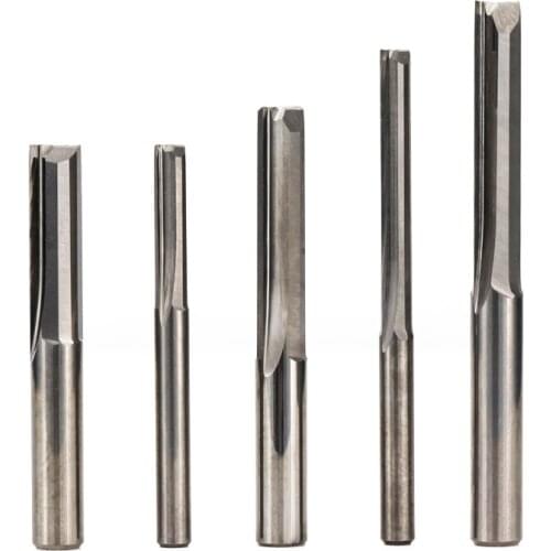 Engraving drill, 1 piece of 4mm / 6mm shank 2 straight flute, cnc carbide router bit straight fit milling cutter