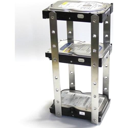 Stainless steel DIY hard drive bracket 3.5-inch hard drive combination rack chia simple bracket 8 bays with screws