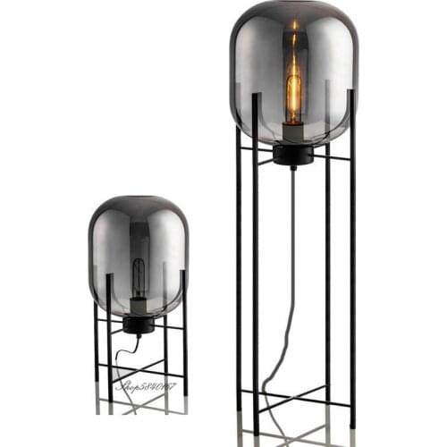 Nordic Simple Floor Lamp Designer Glass Standing Lamp for Living Room Decoration Bedroom Foyer Led Lighting Art Decor Table Lamp