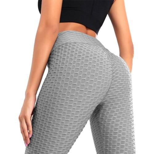 2021 new Grid Tights Yoga Pants Women Seamless High Waist Leggings Breathable Gym Fitness Push Up Clothing Girl Yoga Pant