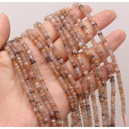 New Style Natural Stone Bead Section Rainbow Rutilated Quartz Small Beads For DIY Jewelry Making Necklace Bracelet Accessory