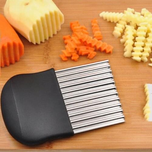 6 Colors French Fries Cutter Vegetable Potato Chips Making Peeler Wavy Edged Knife Fruit Vegetable Shredder Slicer Kitchen Tool