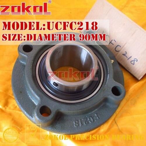 ZOKOL bearing Flange Cartridge Bearing Units UCFC218 TY90518Y Pillow Block Ball Bearing diameter 90mm
