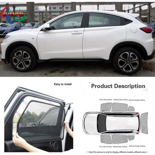 For Honda XRV Car Full Side Windows Magnetic Sun Shade UV Protection Ray Blocking Mesh Visor Car Decoration Accessories