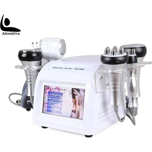 Portable 6 In 1 Slimming Machine 40K Cavitation Multi Polar Vacuum Body Shaping Reduce Cellulite Liposuction Face Massager