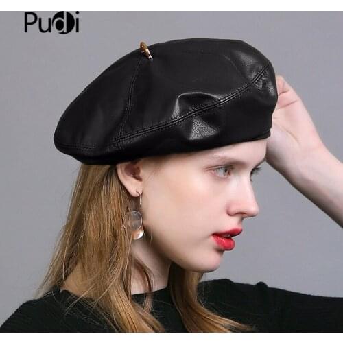 Pudi Women's Leather Hats