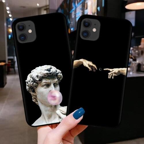 Luxury Statue Abstract Art David Phone Case For Apple iPhone 5S SE 2020 6 6s 7 8 Plus XR XS 11Pro Max Cover Soft Silicone Coque