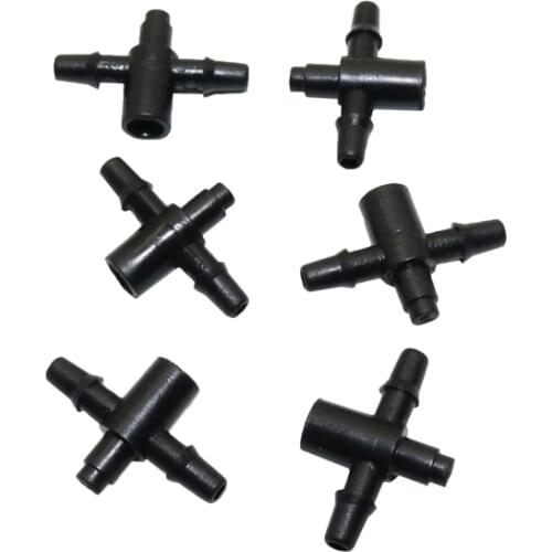 50pcs 3 / 5mm Hose Shunt Barb 1/8 Inch Tee Connection Garden Sprinkler Sprinkler System Connector Gardening Tools