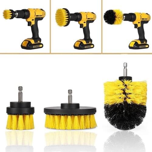 3pcs/set Electric Drill Brush Grout Power Scrubber Cleaning Brush Tub Cleaner Tool scrubber washing brush