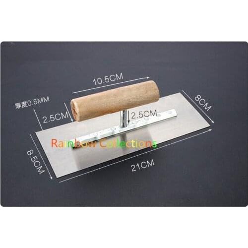 210x85mm High Quality Stainless Steel Blade Wood Handle Plaster Trowel Construction Concrete Spatula Tool Free Shipping