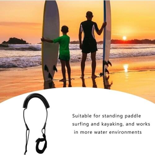 Surfing Leash Belt Coiled High-Level Traction Leash Leg Rope 5.07*5.07*1.95in Bodyboard Surfing Safety Hand Rope Traction Rope