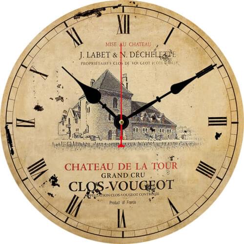 Retro Vintage Wall Clock for Home Decor Wall Art Non Tickiing clock Retro Creative Train Frameless Decor Gift Large Wall Clock