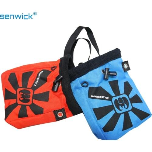 Red Blue Waterproof Anti-Slip Chalk Bag Outdoor Mountain-Climbing Rock Climbing Beam Mg Powder Bags Slippery Powder Bag