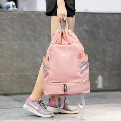 Waterproof Swim Drawstring Backpack Large Capacity Clothes Fitness Packing CubesTravel Organizer Students School Bags Pouch