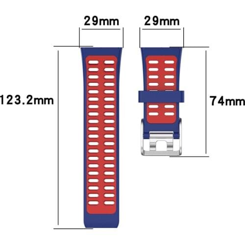 For Polar V800 GPS Smart Watch Repair Part Soft Silicone Watch Strap Replacement Dual-color Watch Band Bracelet