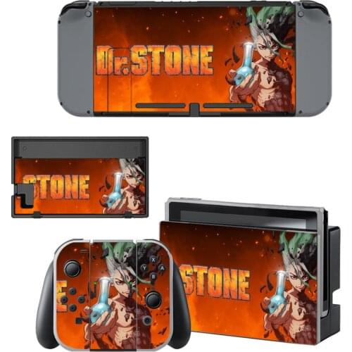 Vinyl Screen Skin Dr. Stone Protector Stickers for Nintendo Switch NS Console + Controller + Stand Holder Skins