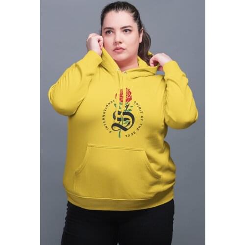 Angemiel Wear Spirit Of Soul Yellow Women 'S Hooded Sweatshirt