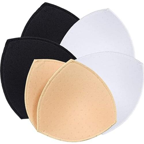 3 Pair Sexy Removable Of Sports Bra Pads Bikini And Underwear Sponge Inserts Foam Push-up Bra Pads for Swimsuit Underwear Bikini