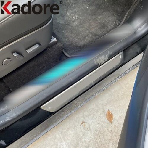 For Tesla Model Y 2020 2021 2022 Stainless Steel Outer Door Sill Scuff Plate Guard Threshold Pedal Car Styling Accessories 4pcs