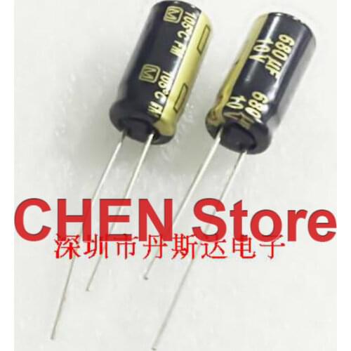 50PCS matsushita capacitor FM Series 10V680UF 8X15MM ultra low internal resistance Electrolytic Capacitor 680uf 10v