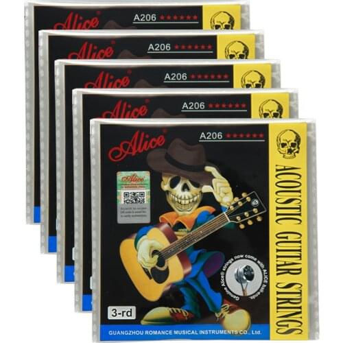 Alice 5pcs/Pack Acoustic Guitar Strings G-3rd Coated Copper Alloy Wound Strings for Classic Acoustic Guitar Accessories