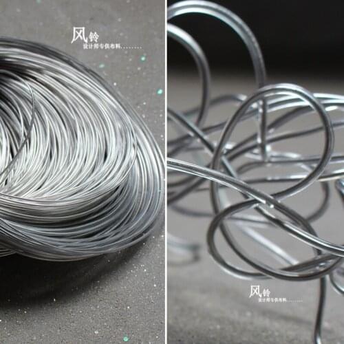 TPU Coated Aluminum Wire Silver Stiff Arbitrary Fold DIY Handicraft Decoration Jewelry Designer Accessories