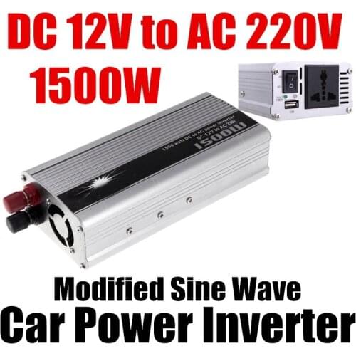 Vehicle Car Power Inverter Converter DC 12V to AC 220V 1500W USB charger Car Power Inverter converter transformer Power Adapter