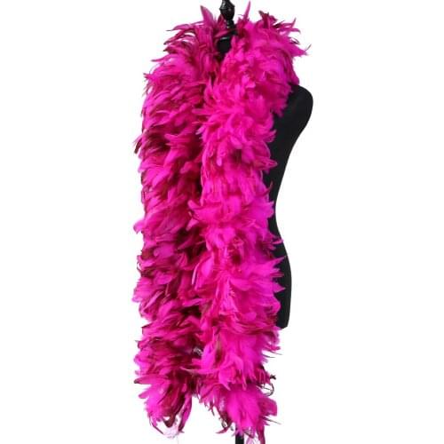 2 Meter Natural Feather Boas Beautiful Rooster Feather Decoration Scarf 200 Grams Carnival Dresses Sewing Decoration Accessories