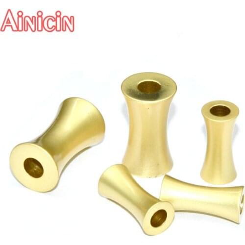 20pcs Coarse At Both Ends and Thin in the Middle Gold Plating Matt Surface Spacer Tube Beads 15x25mm DIY Jewelry Making Findings