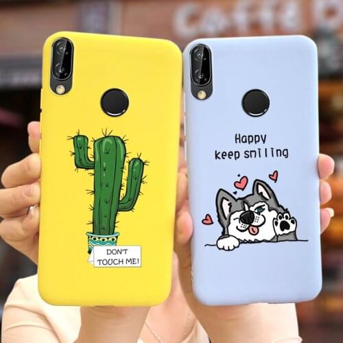 For Huawei P20 Lite Case Nova3E Cute Candy Painted Soft Slim Phone Cases For Huawei Nova 3E P20Lite Back Cover 5.84'' Full Coque