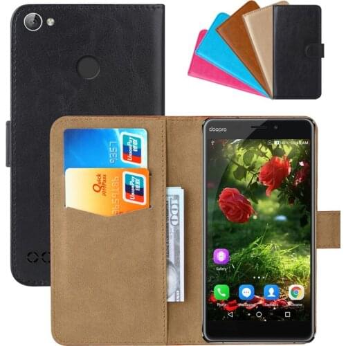 Luxury Wallet Case For Doopro C1 Pro PU Leather Retro Flip Cover Magnetic Fashion Cases Strap