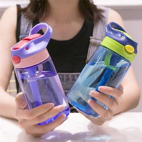 Childrens Cups Cartoon Baby Feeding Cups With Straws Kids Water Bottle for School Leakproof Drink Bottle Outdoor Portable