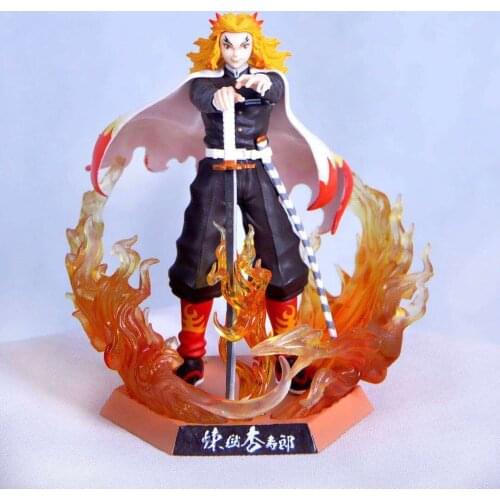 20cm Demon Slayer Rengoku Kyoujurou PVC Model Figure Action Model Doll Toy GK Anime PVC Toy Model Boxed Statue Figure Gifts