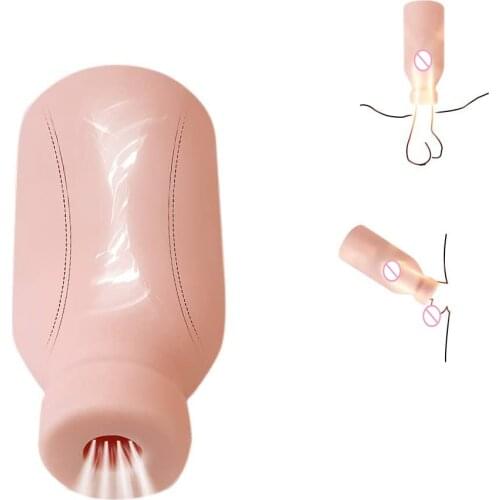 Artificial Vagina Realistic Oral Sex Male Masturbator Fake Pussy Vagina Sex Toys for Men Male Aircraft Cup Adult Products