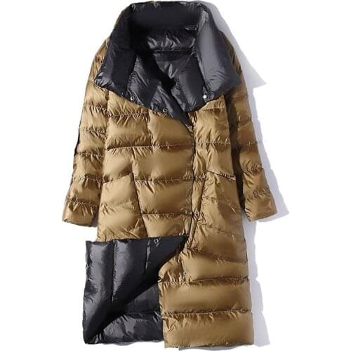 Lightweight Womens Winter Down Jacket Womens 2021 New Mid-length Section Over The Knee with Thick and Warm Womens Clothing