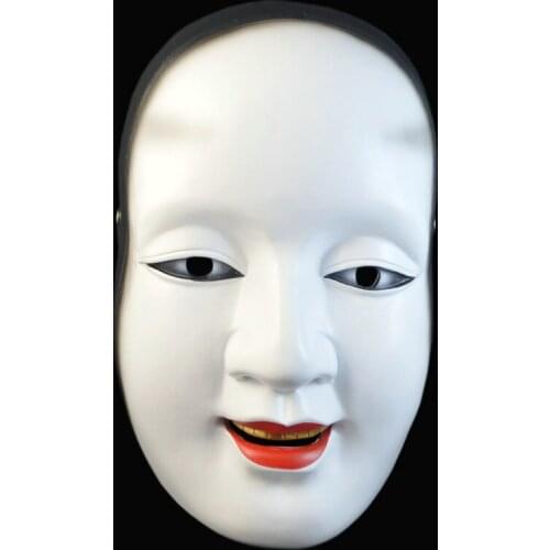 Hot Selling Free Shipping Japanese Noh Resin Mask Prajna Ghost--Manbi Kabuki Scary Masks Halloween Party Cosplay Costume