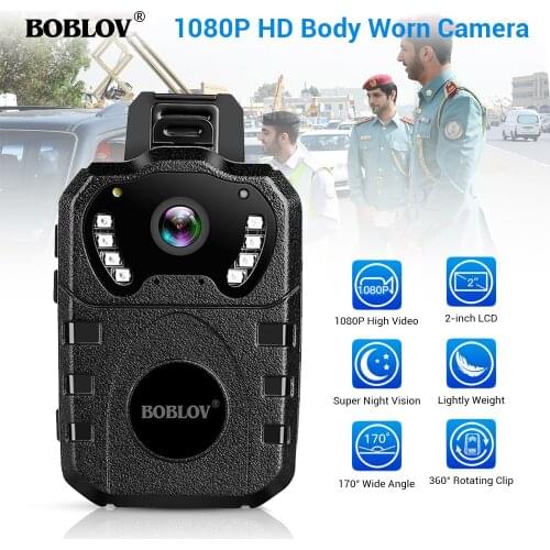 BOBLOV Mini Body Camera Full HD 1080P Police Camera Digital Video Recording Camcorder Micro Camera IR night vision Small Camera