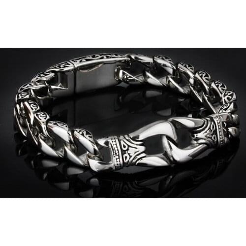 New Fashion Charm High Quality 316L Stainless Steel Men Vintage Bracelets Fashion Chain Link Bracelet Male Punk Jewelry Gifts